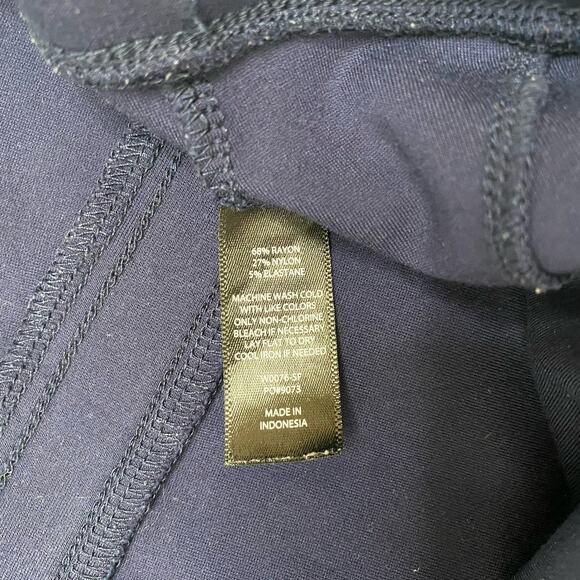 BETABRAND Straight Leg Classic Dress Yoga Pants Navy Blue Large Petite #W0076 - Picture 5 of 8